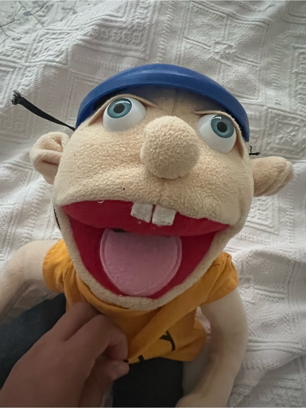 Yellow 'jeffy' Plush Doll Shirted Character Toy - Picture 3 of 11